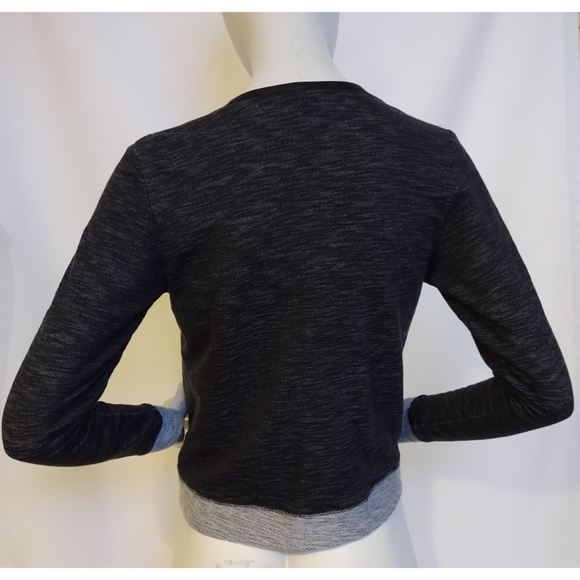 Mossimo Knit Motorcycle Jacket S Small Zipper Fleece Lining Grunge - Picture 4 of 8